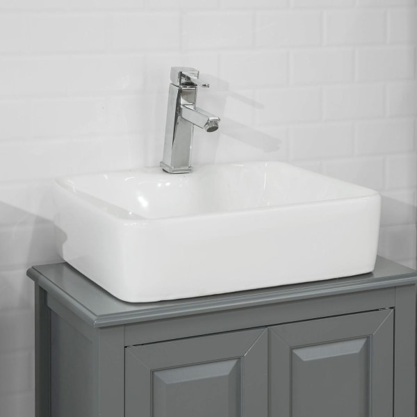 SoBuy Badeværelsesskab, Underskab til vask toiletskab FRG202-DG Grey Sink cabinet(on wall)