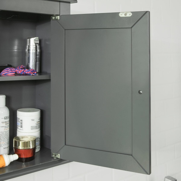 SoBuy Seinäkaappiin Pyykkikaappi harmaa FRG203-DG Grey Wall cabinet