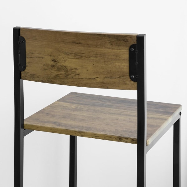 SoBuy Matgrupp Barbord och 2 stolar Köksbord Matbord OGT27-N Brown Square tabel with 2 chairs