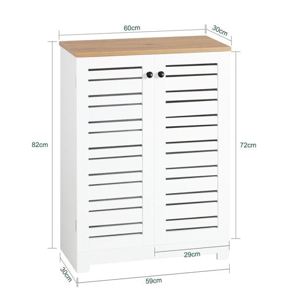 SoBuy Kylpyhuone pöytäkaappi 2 ovea kulmakaappi BZR41-W Base cabinet(2 doors)