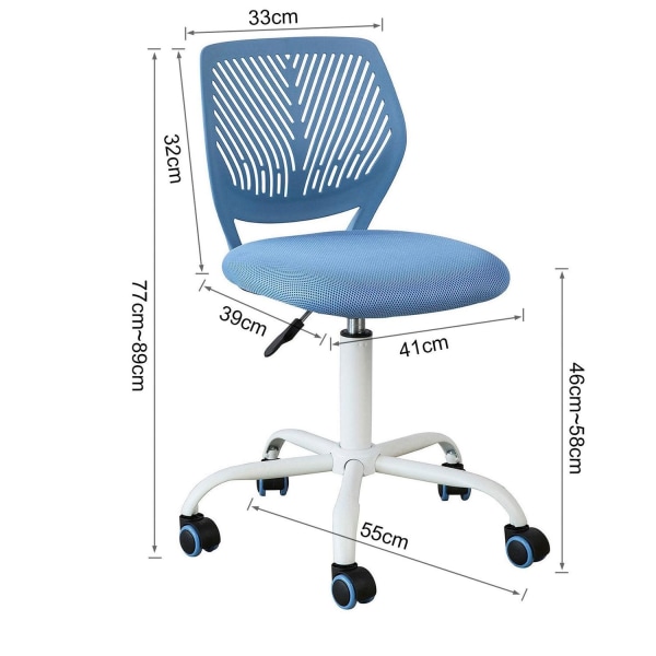 SoBuy Lasten työtuoli Pelituoli tietokonetuoliFST64-BL Blue