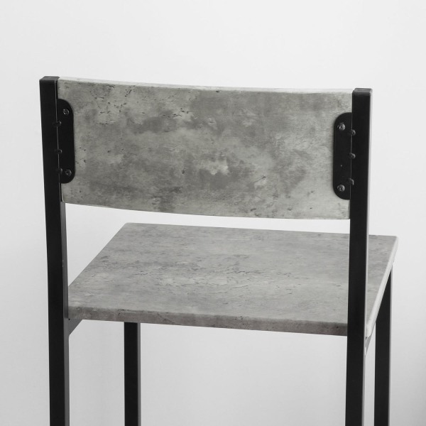 SoBuy Højt bord i træ med stole, 3-dele OGT27-HG Gray Square tabel with 2 chairs