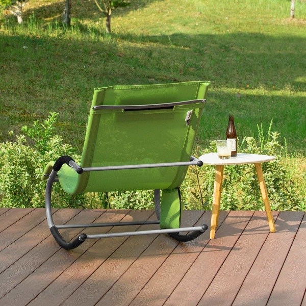 SoBuyGungstol Loungestol Utemöbler, Testad för 150 kg OGS28-GR Green 1 Piece