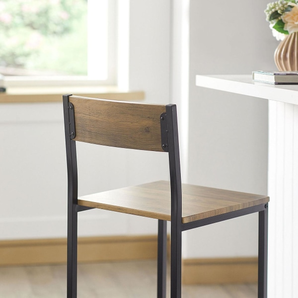 SoBuy 2barstol Spisebordsstole Køkkenstol Høje barstol Vægt FST53-XLx2 Brown