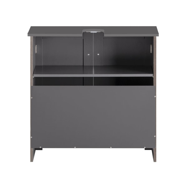 SoBuy Vaskeskab til badeværelse med 2 døre BZR18-DG Grey Sink cabinet(on wall)