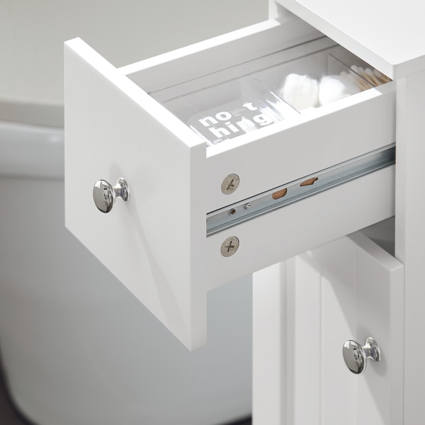 SoBuy WC paperiteline kylpyhuone kaappi HyllykokonaisuusBZR106-W White Toilet paper holder