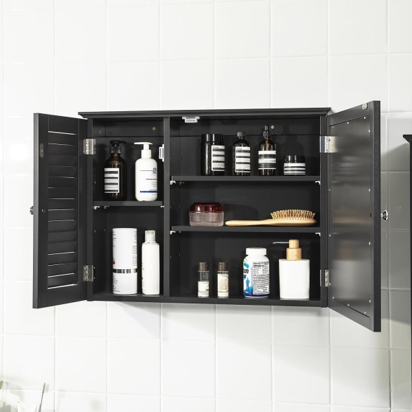 SoBuy Seinäkaappiin Peilikaappi harmaa BZR55-DG Gray Wall cabinet