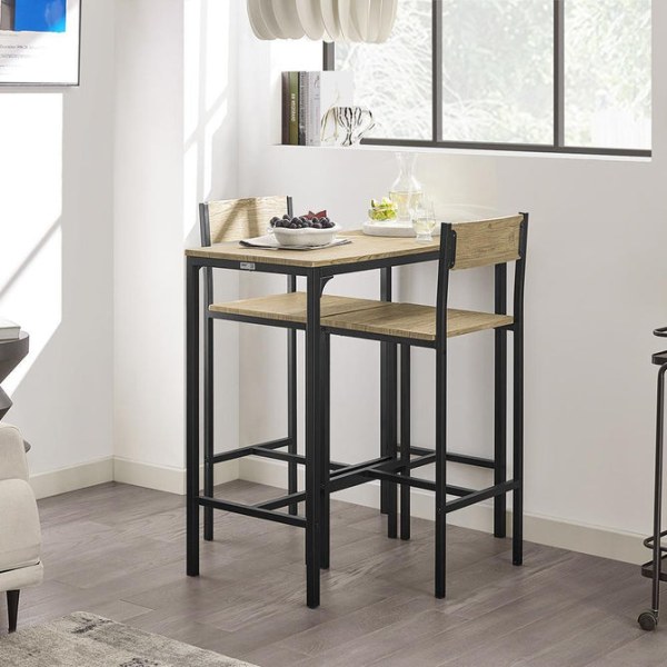 JotenOsta baaripöytä ja 2 jakkaraa keittiön set OGT03-N Wood Rectangular table with 2 chairs