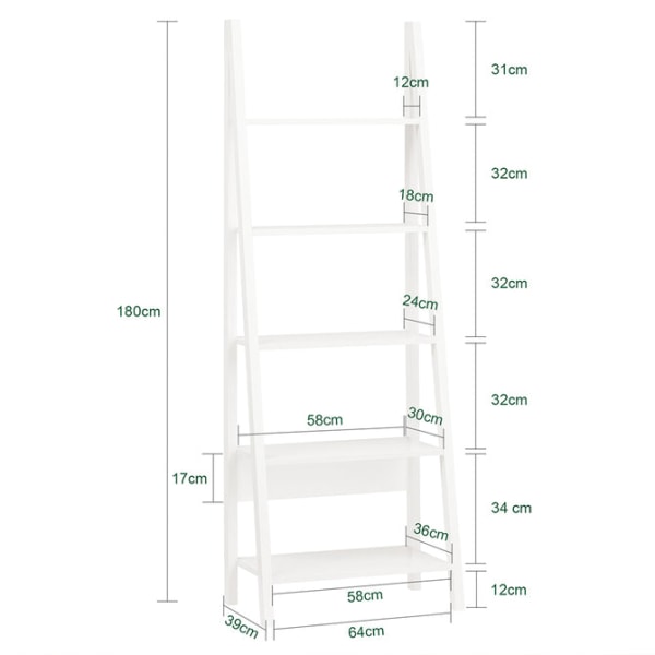 SoBuy Bokhylla Brickhylla, Hyllenhet FRG61-W Length 64 cm(version 2)