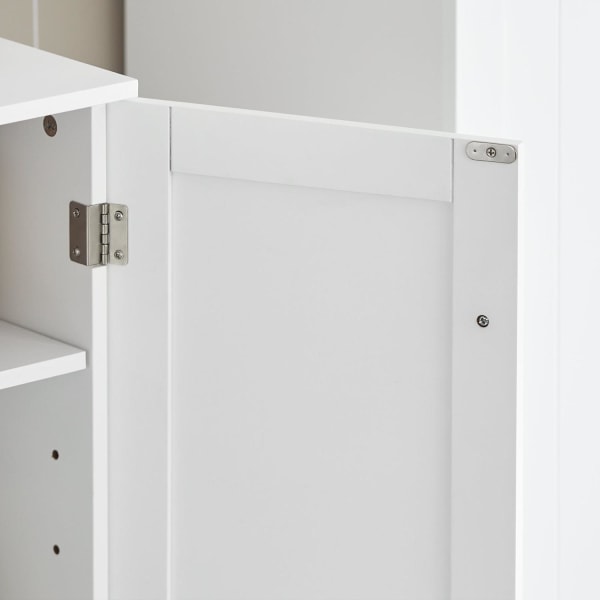 SoBuy Vaskeskab til badeværelse med 2 døre, hvid, BZR18-II-W White Sink cabinet(on floor)