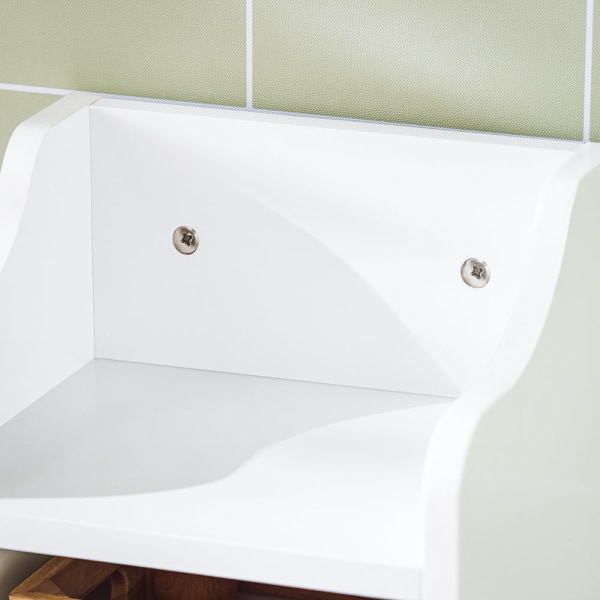SoBuy Toalettrullehållare Badrumsskåp golvstående FRG177-W White W23 x D18 x H100cm