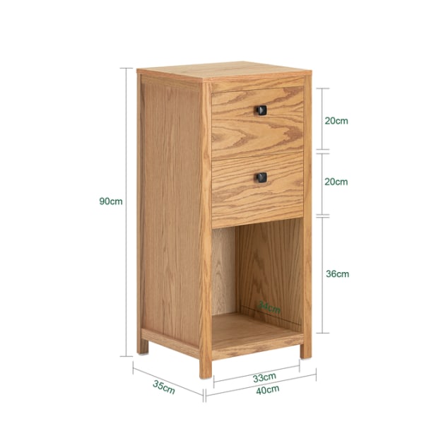 SoBuy kylpyhuone kaappi Lipasto 2 laatikkoa BZR99-N Base cabinet with 2 drawers