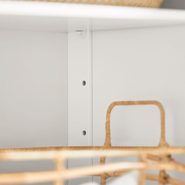 SoBuy Badrumsskåp med 2 dörrar och 1 lådor, Skänk FRG238-W White Wall cabinet