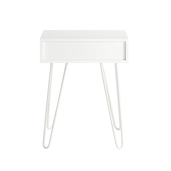 SoBuy Sengebord / Sofabord med aftagelig skuffe FBT82-W White 43 x 38 x 51 cm