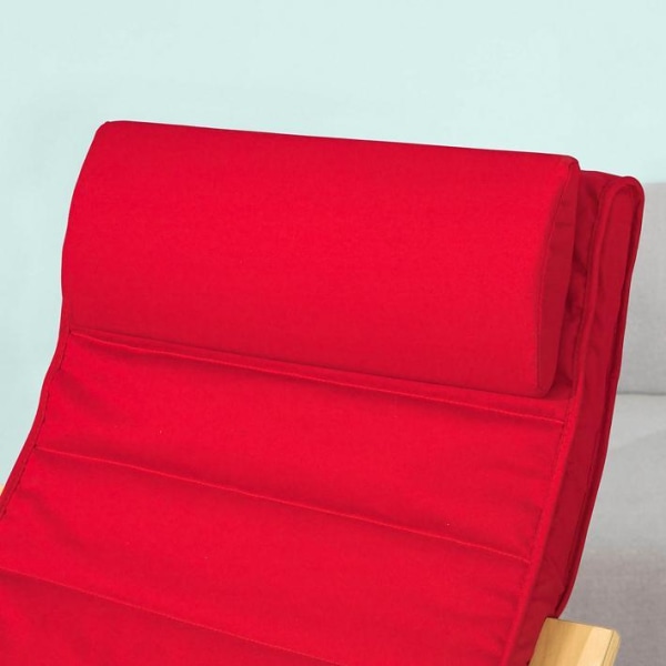 SoBuy Keinutuoli jalkatuella moderni kansituoli punainen FST16-R Red