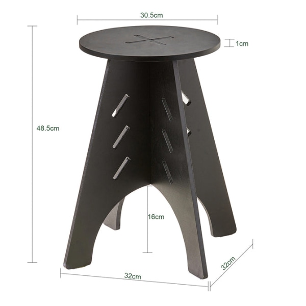 SoBuy Sivupöytä Sohvapöytä pyöreä sohvapöytä HFBT01-K-SCH Black DIAMETRO: Ø30,5cm