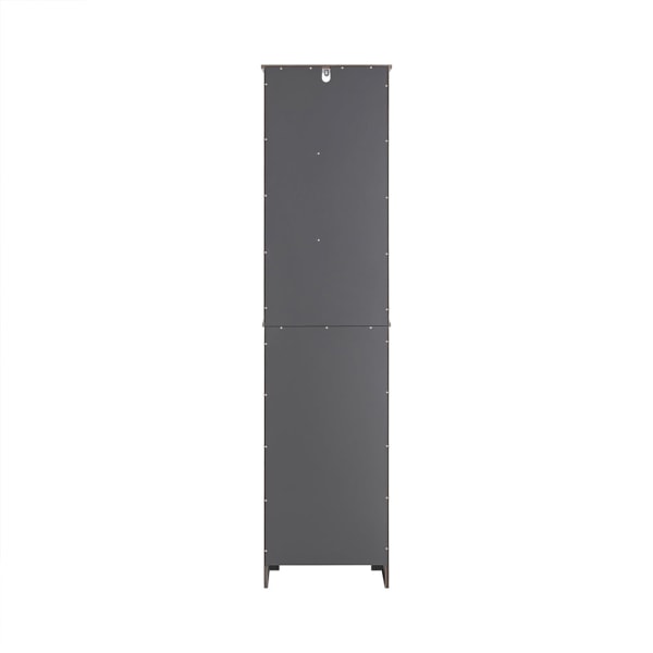 SoBuy Højt badeværelsesskab med skuffe og låge BZR17-DG Grey High cabinet