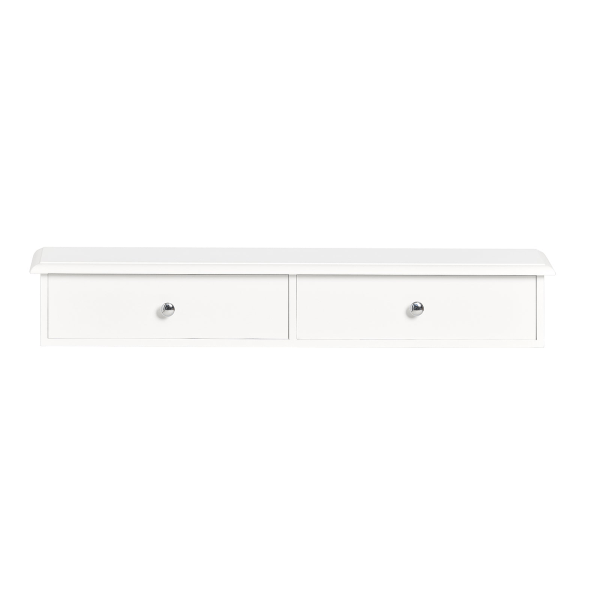 SoBuy Seinähylly Seinäsäilytyskokonaisuus 2 laatikkoa FRG43-W White Length 64cm