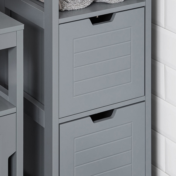 SoBuy, Pladsbesparende badeværelsesskab FRG127-SG Grey Base cabinet
