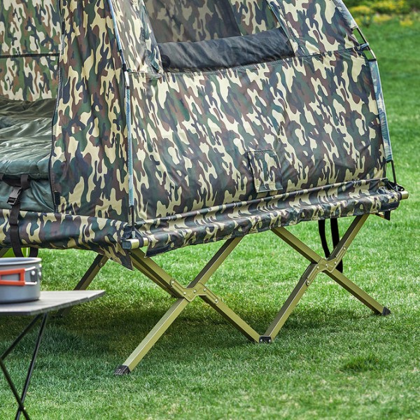 SoBuy Udendørs Campingtelt Camping seng med markise OGS61-L-TN