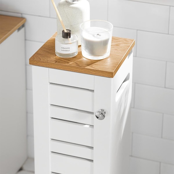 SoBuy WC paperiteline kylpyhuone kaappi Hyllykokonaisuus BZR85-W Toilet paper holder