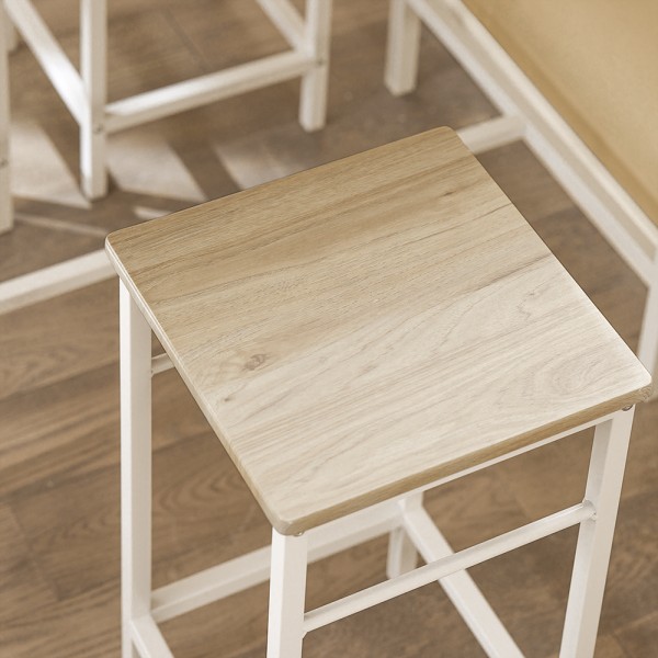 SoBuy Ruokailuryhmä Baaripöytä ja 4 baarijakkaraa OGT11-WN Light wood table with 4 stools