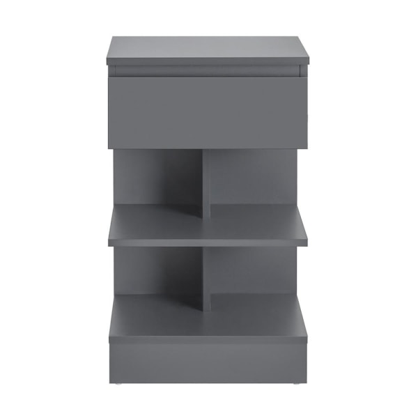 SoBuy Sofabord med skuffe Sengebord Hjørnebord grå FBT49-HG Grey
