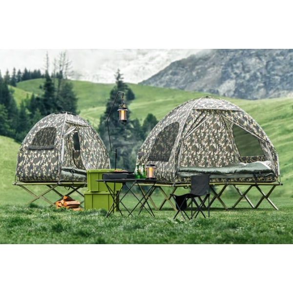 SoBuy 4-i-1 tält för 2 personer OGS32-L-TN camouflage For 2 Persons