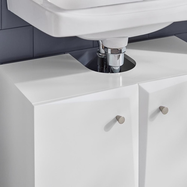 SoBuy Underskab til håndvask Badeværelsesskab med 2låger BZR92-W Sink cabinet(on wall)