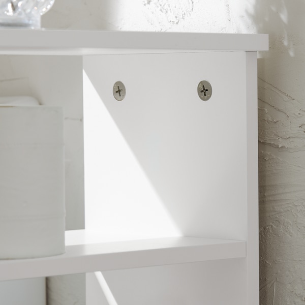 SoBuy Toalettpappersmagasin Skåp för tvättmaskin BZR106-W White Toilet paper holder