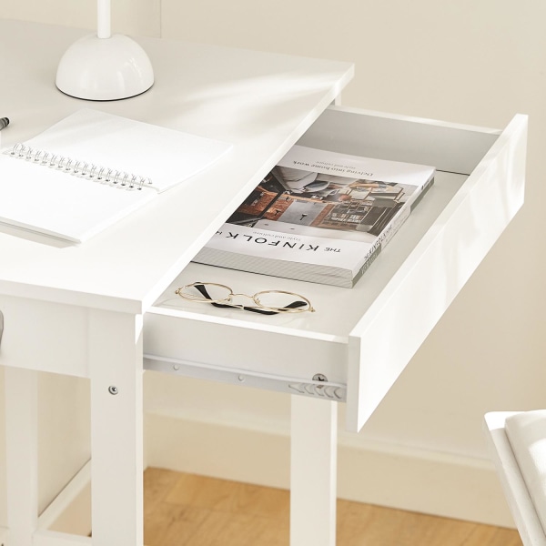 SoBuy Skrivebord med 1 skuffe Computerbord hvid FWT43-W White