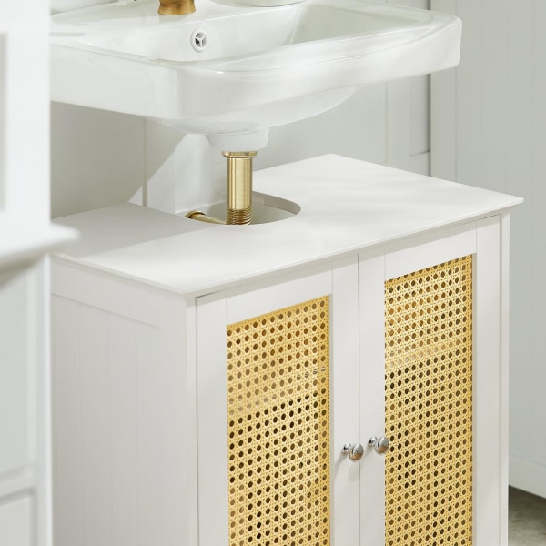 SoBuy Tvättställsunderskåp badrumsskåp skjutdörr BZR72-W Sink cabinet(on wall)