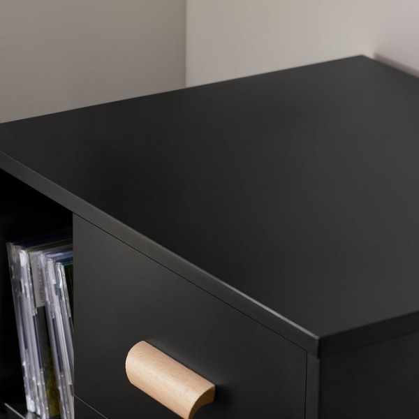 SoBuy Yöpöytä Lipasto sohvapöytä jossa 3 vetolaatikkoa FBT95-SCH Black