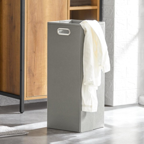 SoBuy Badrumsskåp med tvättkorger Badrumshylla med tvättsäck BZR Laundry cabinet