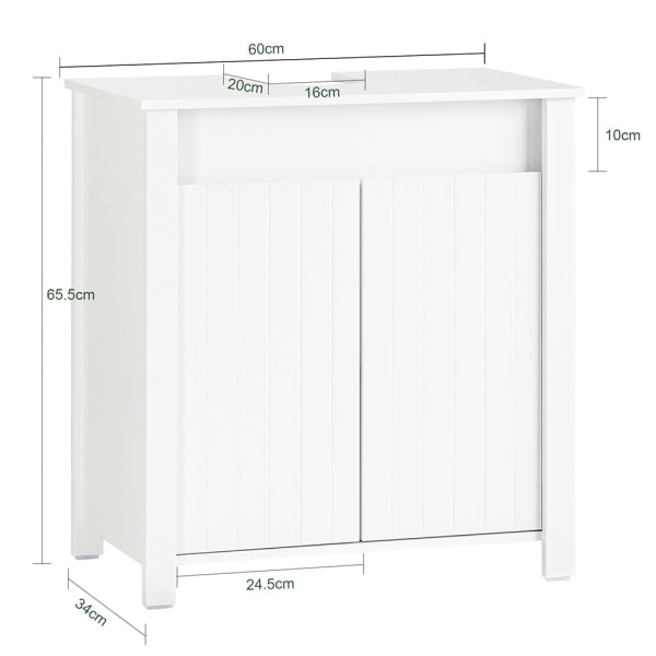 SoBuy Allaskaappi Allaskaluste BZR101-W Sink cabinet(on wall)