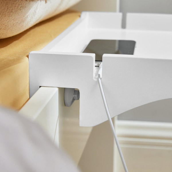 SoBuy Sängbord Nattduksbord design Nattygsbord NKD01-W White