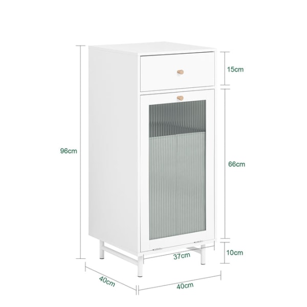 SoBuy kylpyhuone kaappi Pyykkikaappi pyykkikorin kanssa BZR116-W White Laundry cabinet