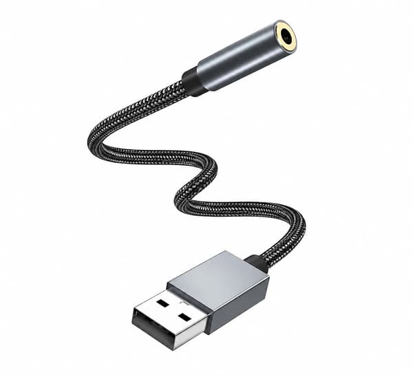 USB till 3,5 mm AUX-ljudadapter (hona)
