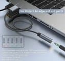 USB till 3,5 mm AUX-ljudadapter (hona)
