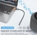 USB till 3,5 mm AUX-ljudadapter (hona)