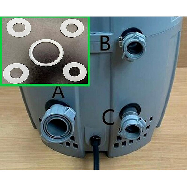 5 kpl liitäntätiivisteitä, tiivisteet sopivat Coleman SaluSpa -kylpytynnyreihin, Lay-Z Spa, A ja B (FMY)