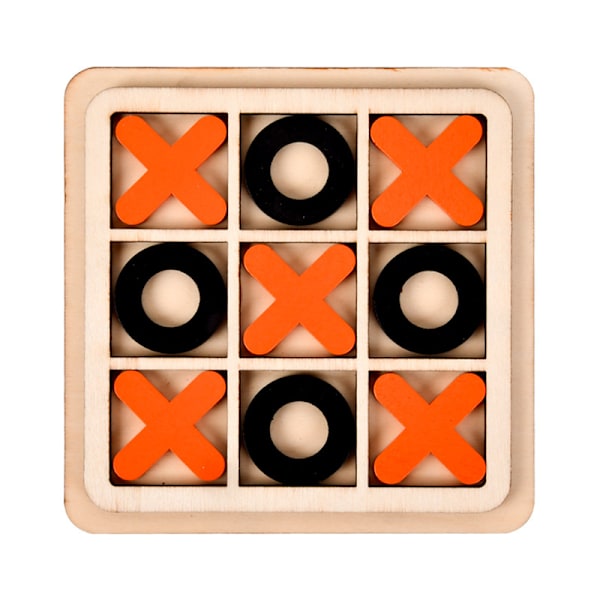 Tre påfølgende tic-tac-toe fritidsspill i treleker Svart&Hvit