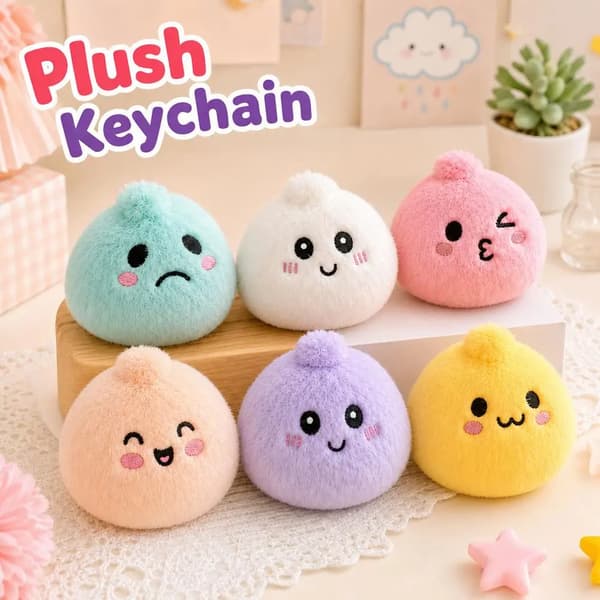 Stressaflastende Dumpling Serie Blind Box Sød Fluffy Dumpling Plyslegetøj, Dekompression Fidget Legetøj Tilfældig Blød Plys Gave 1pc-Random