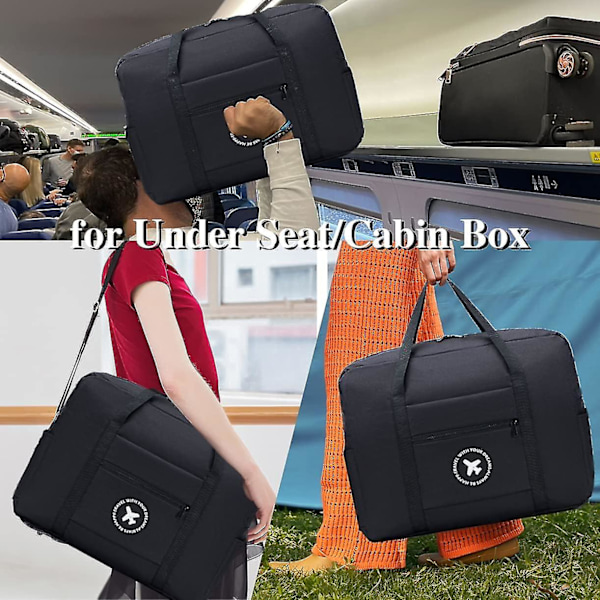 Kabinväska 40x20x25 cm för Ryanair Godkänd Storlek Fällbar Handbagage Resväska Under Säte Bagage Carry