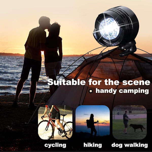Stk 3 Moduser LED Lommelykt Campingtilbehør 145 Timer Langvarig Lys Vanntett Skodekorasjon Croc Hodelykt (Blå)-KK1- Blue