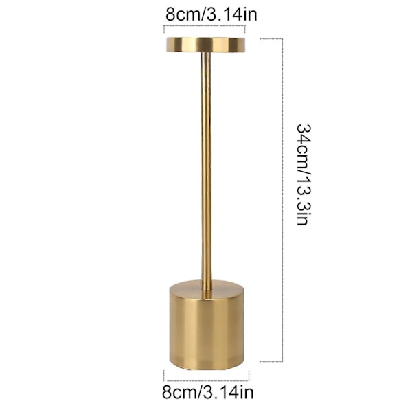 Uppladdningsbar Sladdlös LED-Bordslampa Bärbar USB Metall