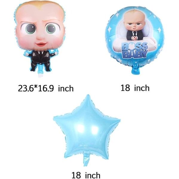 Pcs Baby Boss Balloner Festtilbehør, 18 Tommer Store Folieballoner til Baby Boss Tema Fødselsdagsfest Dekorationer