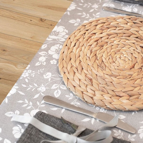 6 kpl PYÖREÄ Vesihyasintti PÖYTÄTABLETTI 30 cm (12 tuumaa) Laadukas Kudottu