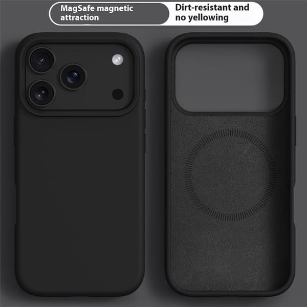 iPhone 17 Pro Max Cover MagSafe Flydende Silikone Sort 51