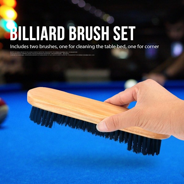 2 stk. Poolbord Børste Rensesæt, Billard Poolbord Børster